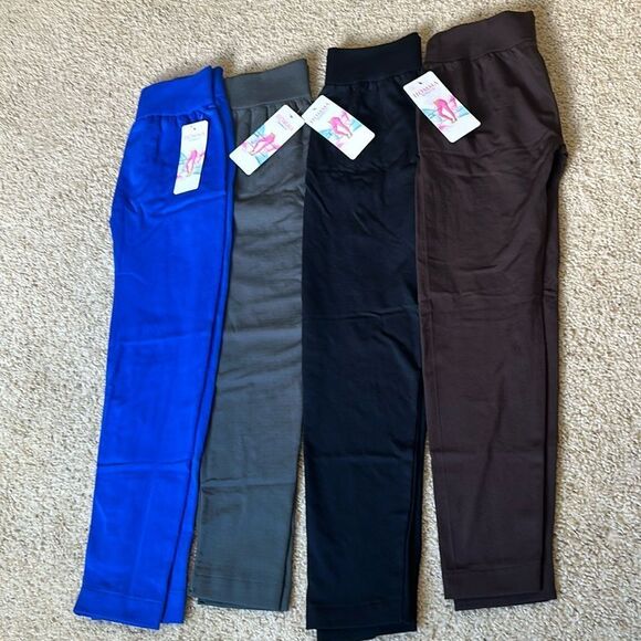 NWT Bundle of 4 HOMMA The Perfect Fit Slimming Fleece Leggings - Picture 1 of 6